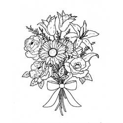 Dibujos para colorear: Ramo de flores - Dibujos para colorear