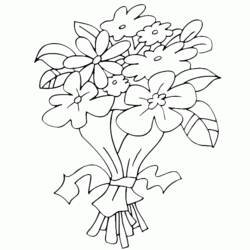 Dibujo para colorear: Ramo de flores (Naturaleza) #160807 - Dibujos para colorear