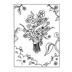 Dibujo para colorear: Ramo de flores (Naturaleza) #160827 - Dibujos para Colorear e Imprimir Gratis