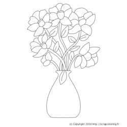 Dibujo para colorear: Ramo de flores (Naturaleza) #160839 - Dibujos para colorear