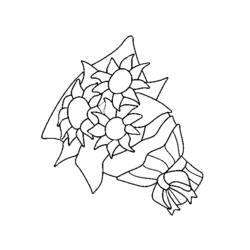 Dibujo para colorear: Ramo de flores (Naturaleza) #160854 - Dibujos para Colorear e Imprimir Gratis