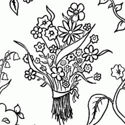 Dibujo para colorear: Ramo de flores (Naturaleza) #160856 - Dibujos para Colorear e Imprimir Gratis