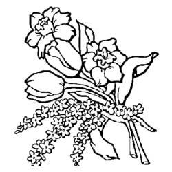 Dibujo para colorear: Ramo de flores (Naturaleza) #160882 - Dibujos para Colorear e Imprimir Gratis
