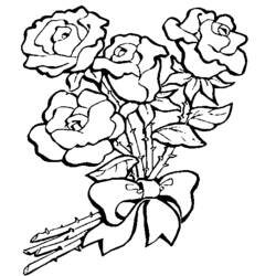 Dibujo para colorear: Ramo de flores (Naturaleza) #160989 - Dibujos para Colorear e Imprimir Gratis