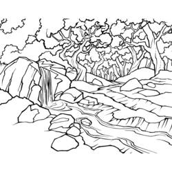 Dibujo para colorear: Río (Naturaleza) #159273 - Dibujos para colorear