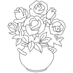 Dibujo para colorear: Rosas (Naturaleza) #161887 - Dibujos para Colorear y Pintar