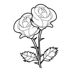 Dibujo para colorear: Rosas (Naturaleza) #161890 - Dibujos para Colorear y Pintar