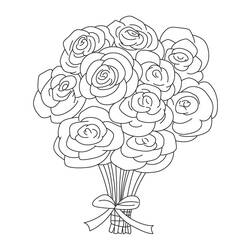 Dibujo para colorear: Rosas (Naturaleza) #161892 - Dibujos para colorear