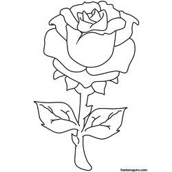 Dibujo para colorear: Rosas (Naturaleza) #161897 - Dibujos para colorear