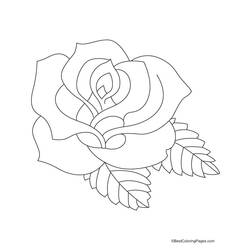 Dibujo para colorear: Rosas (Naturaleza) #161904 - Dibujos para Colorear e Imprimir Gratis