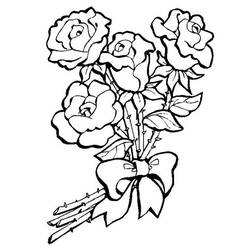 Dibujo para colorear: Rosas (Naturaleza) #162015 - Dibujos para colorear