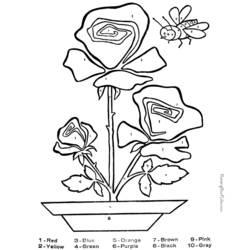 Dibujo para colorear: Rosas (Naturaleza) #162043 - Dibujos para Colorear e Imprimir Gratis