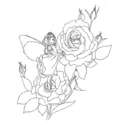 Dibujo para colorear: Rosas (Naturaleza) #162064 - Dibujos para Colorear e Imprimir Gratis