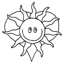 Dibujo para colorear: Sol (Naturaleza) #157979 - Dibujos para Colorear e Imprimir Gratis