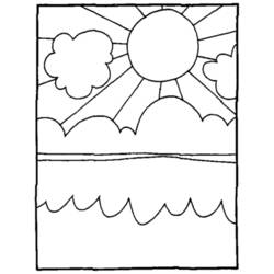 Dibujo para colorear: Sol (Naturaleza) #158112 - Dibujos para Colorear e Imprimir Gratis
