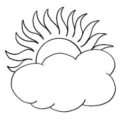 Dibujo para colorear: Sol y Nube (Naturaleza) #156169 - Dibujos para colorear