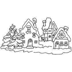 Dibujo para colorear: Temporada de Invierno (Naturaleza) #164442 - Dibujos para Colorear e Imprimir Gratis