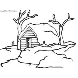 Dibujo para colorear: Temporada de Invierno (Naturaleza) #164533 - Dibujos para Colorear e Imprimir Gratis