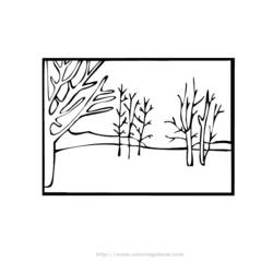 Dibujo para colorear: Temporada de Invierno (Naturaleza) #164602 - Dibujos para Colorear e Imprimir Gratis