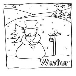 Dibujo para colorear: Temporada de Invierno (Naturaleza) #164641 - Dibujos para Colorear e Imprimir Gratis