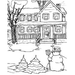 Dibujo para colorear: Temporada de Invierno (Naturaleza) #164655 - Dibujos para Colorear e Imprimir Gratis