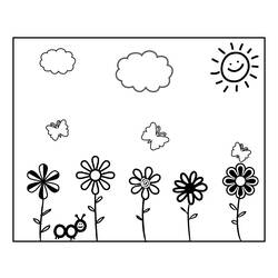 Dibujo para colorear: Temporada de Primavera (Naturaleza) #164744 - Dibujos para Colorear e Imprimir Gratis