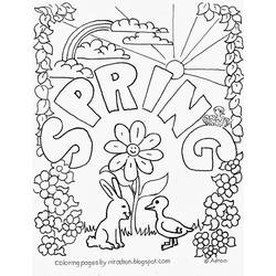 Dibujo para colorear: Temporada de Primavera (Naturaleza) #164775 - Dibujos para colorear