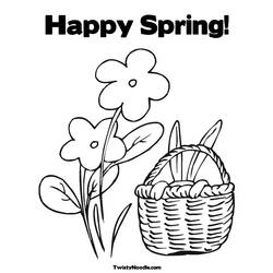 Dibujo para colorear: Temporada de Primavera (Naturaleza) #164793 - Dibujos para colorear