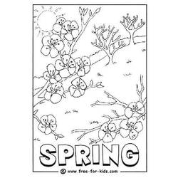 Dibujo para colorear: Temporada de Primavera (Naturaleza) #164859 - Dibujos para colorear