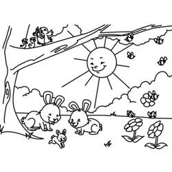 Dibujo para colorear: Temporada de Primavera (Naturaleza) #164949 - Dibujos para colorear