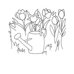 Dibujo para colorear: Temporada de Primavera (Naturaleza) #164951 - Dibujos para Colorear e Imprimir Gratis