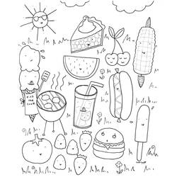Dibujo para colorear: Temporada de Verano (Naturaleza) #165138 - Dibujos para colorear