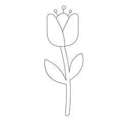 Dibujo para colorear: Tulipán (Naturaleza) #161637 - Dibujos para Colorear e Imprimir Gratis