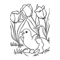 Dibujo para colorear: Tulipán (Naturaleza) #161650 - Dibujos para colorear