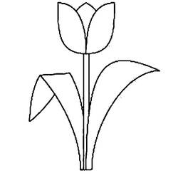 Dibujo para colorear: Tulipán (Naturaleza) #161668 - Dibujos para colorear
