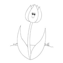 Dibujo para colorear: Tulipán (Naturaleza) #161686 - Dibujos para Colorear e Imprimir Gratis