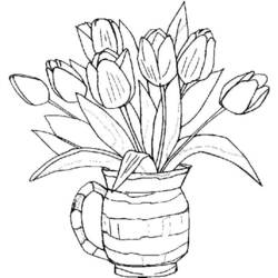 Dibujo para colorear: Tulipán (Naturaleza) #161689 - Dibujos para Colorear e Imprimir Gratis