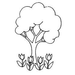Dibujo para colorear: Tulipán (Naturaleza) #161705 - Dibujos para Colorear e Imprimir Gratis