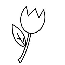 Dibujo para colorear: Tulipán (Naturaleza) #161717 - Dibujos para colorear