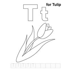 Dibujo para colorear: Tulipán (Naturaleza) #161725 - Dibujos para Colorear e Imprimir Gratis