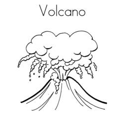 Dibujo para colorear: Volcán (Naturaleza) #166568 - Dibujos para colorear