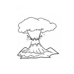 Dibujo para colorear: Volcán (Naturaleza) #166569 - Dibujos para colorear