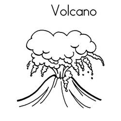 Dibujo para colorear: Volcán (Naturaleza) #166572 - Dibujos para colorear