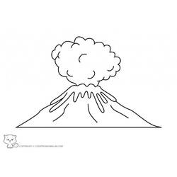 Dibujo para colorear: Volcán (Naturaleza) #166573 - Dibujos para colorear