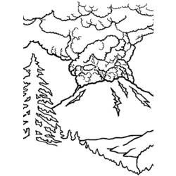 Dibujo para colorear: Volcán (Naturaleza) #166641 - Dibujos para Colorear e Imprimir Gratis