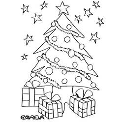 Dibujo para colorear: Arbol de Navidad (Objetos) #167457 - Dibujos para Colorear e Imprimir Gratis