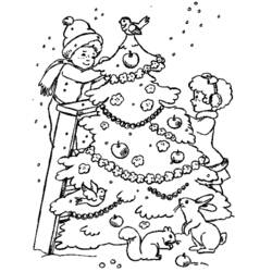 Dibujo para colorear: Arbol de Navidad (Objetos) #167462 - Dibujos para Colorear e Imprimir Gratis