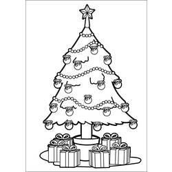 Dibujo para colorear: Arbol de Navidad (Objetos) #167464 - Dibujos para Colorear e Imprimir Gratis