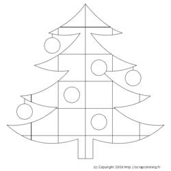 Dibujo para colorear: Arbol de Navidad (Objetos) #167495 - Dibujos para Colorear e Imprimir Gratis