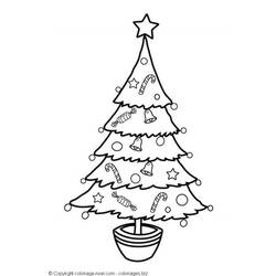 Dibujo para colorear: Arbol de Navidad (Objetos) #167498 - Dibujos para Colorear e Imprimir Gratis
